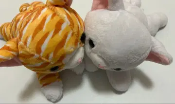 냥냥파크 봉제 인형 화이트 고양이 / 브라운 태비