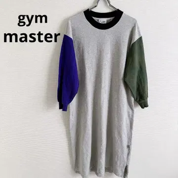gym master 짐 마스터 블록 인레이 원피스 롱