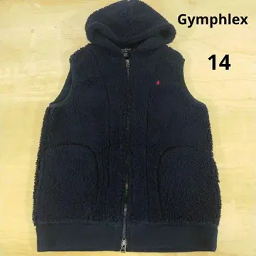 Gymphlex 짐플렉스 후드 부착 보아 플리스 베스트 다크 네이비 14