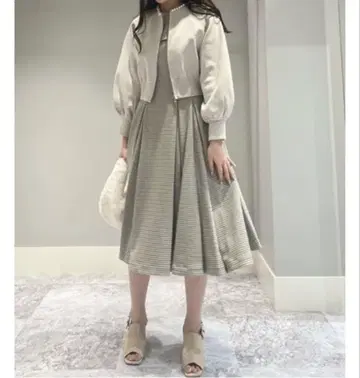CELFORD 펄 장식 니트 블루종
