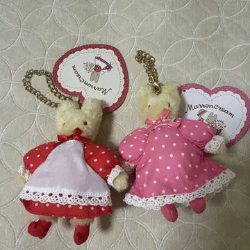 산리오 마론크림 마스코트 참 핑크 빨간색 두 개 세트 새상품