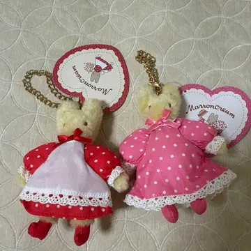 산리오 마론크림 마스코트 참 핑크 빨간색 두 개 세트 새상품