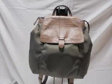 새상품급 이비사 엠보 가죽 나일론 백팩