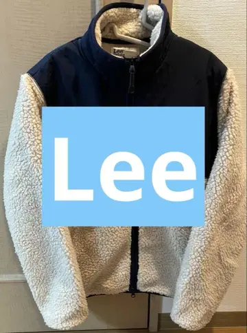 새상품급 즉시 구매 Lee 남성용 S 사이즈 플리스 자켓 네이비/화이트