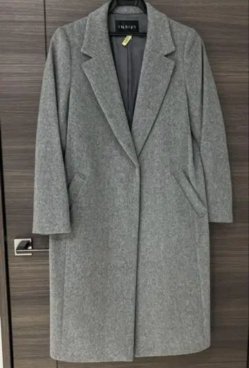 인디비 울 체스터 코트 그레이 M