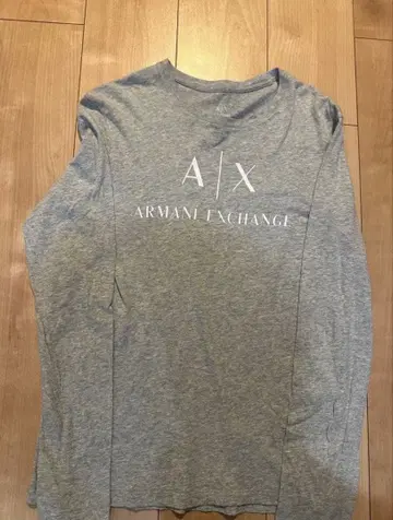 ARMANI EXCHANGE AX 로고 롱T 그레이 남성용