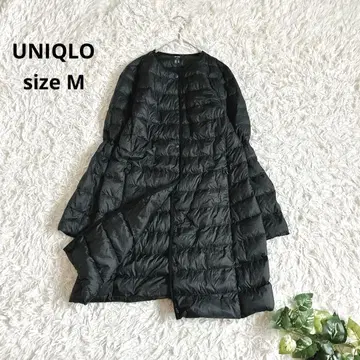 새상품급 UNIQLO 유니클로 울트라 라이트 다운 롱 얇은 소재 블랙 M