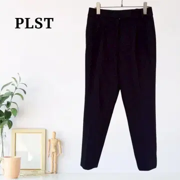 zB1129 [ M ] PLST 트윌 크롭 테이퍼드 하이웨스트 팬츠