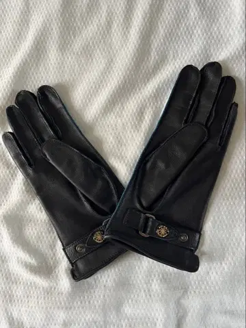 루이스 레더 본 가죽 장갑 블랙 블루 M