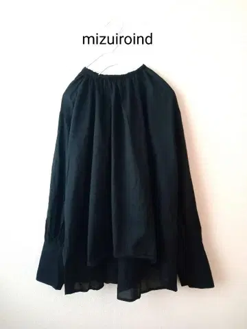 mizuiroind 코튼 개더 블라우스