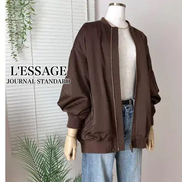 [ 2023AW ] L'ESSAGE 새틴 MA-1 블루종 브라운