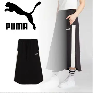 PUMA 푸마 맨투맨 스커트 사이드 라인 A 라인 S 사이즈 블랙