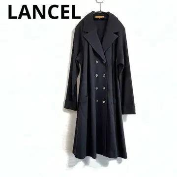 새상품급 Lancel 블랙 더블 브레스트 코트