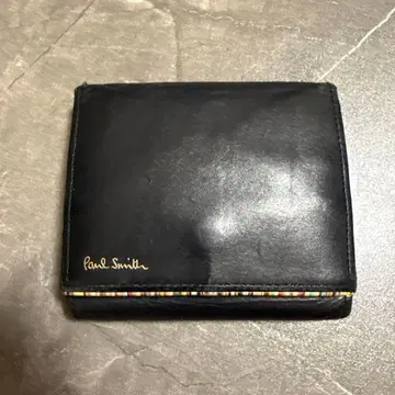 Paul Smith 블랙 가죽 접이식 지갑