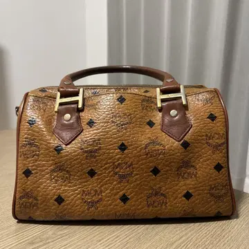MCM 브라운 가죽 핸드백