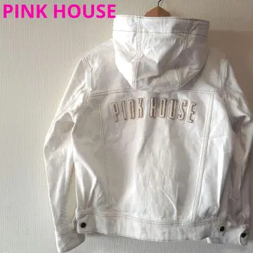 PINK HOUSE 로고 자수 패치 스트레치 소재 데님 자켓