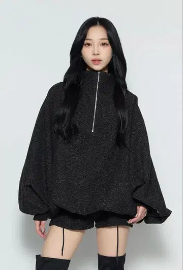 S 오버 트위드 집 재킷 구조 쇼츠