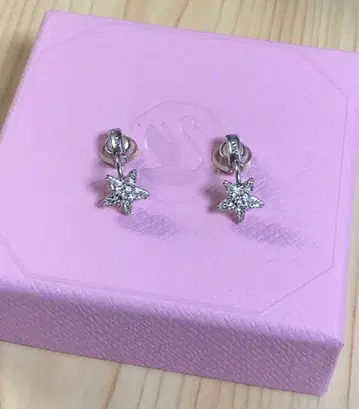 스와로브스키 Swarovski 별 화이트 귀걸이