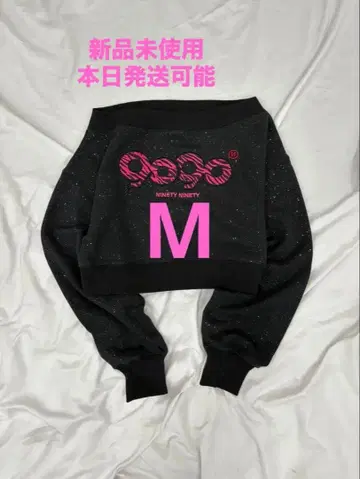 9090 OG Logo Glitter Off-shoulder Sweat