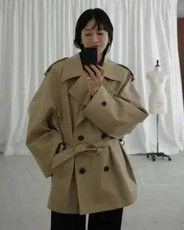 CLANE OVER SHORT TRENCH COAT