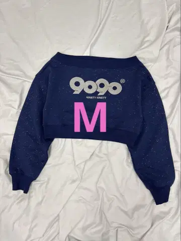 9090 OG Logo Glitter Off-shoulder Sweat