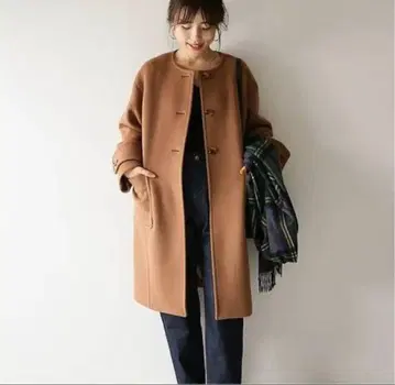 새상품급 스픽 앤 스팬 노카라 코트