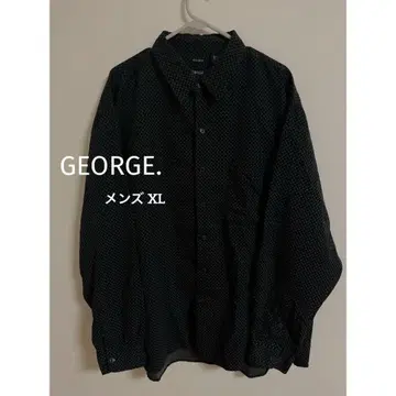 구제 GEORGE 남성용 스웨이드 긴팔 셔츠 XL