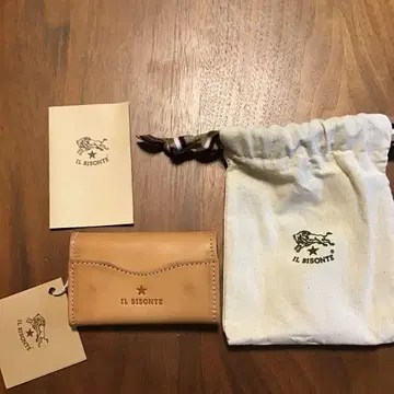 새상품 IL BISONTE 내추럴 가죽 키케이스