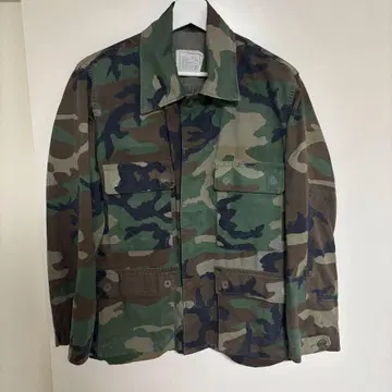 80s u.s.army bdu jacket wood land camo