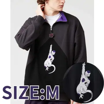 [ 완판 상품 ] 드래곤볼 Z 데스볼 쭈리 하프 지퍼 맨투맨 M