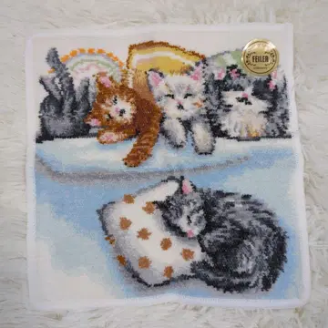 새상품 FEILER 페이러 손수건 드리밍 키튼 고양이