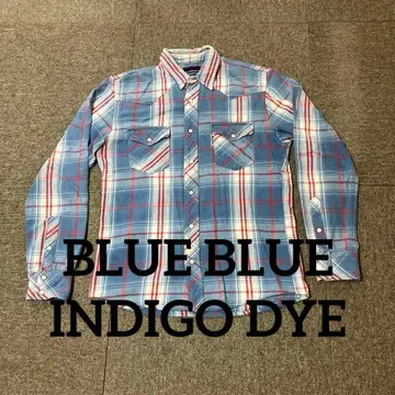 BLUEBLUE INDIGO DYE 체크 무늬 워시 가공 3