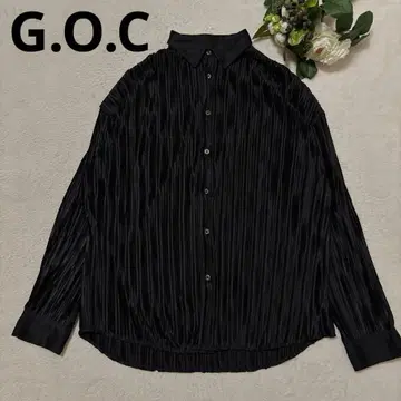 G.O.C 오버 사이즈 플리츠 돌먼 긴팔 셔츠