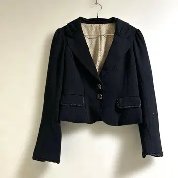 블랙 숏 기장 자켓 M 상태 좋음 레이온 외 당일 발송 가능