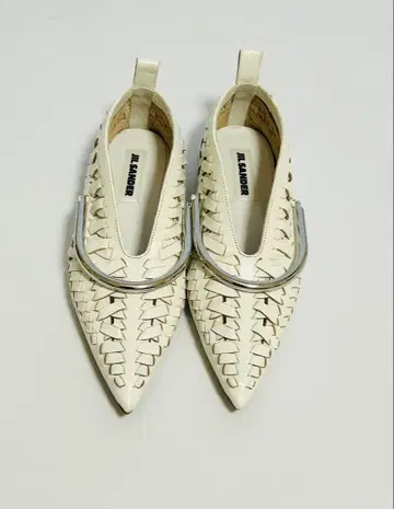 질샌더 발레리나 스틸레토 메쉬 신발