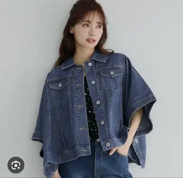 [ 완판 ] coca 데님 판초 자켓 L