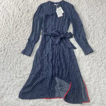 새상품 타미힐피거 로고 허리 리본 원피스 롱 32