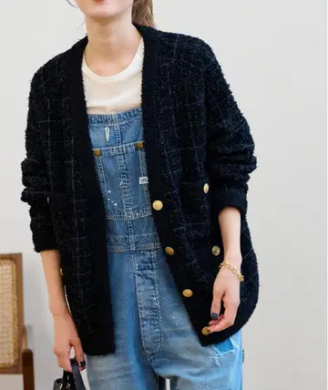택 포함 새상품 FRAMeWORK TWEED 니트 가디건