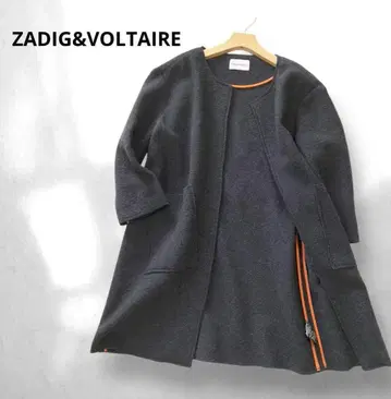 ZADIG&VOLTAIRE 쟈딕 앤 볼테르 울 노카라 코트 M