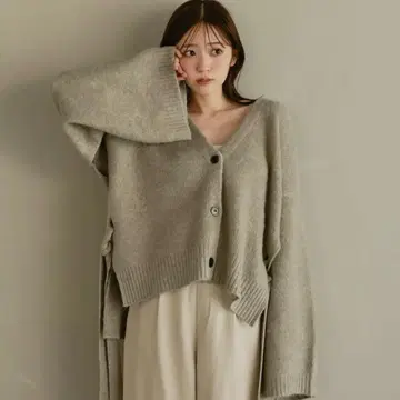 mideal 2way ribbon cardigan
