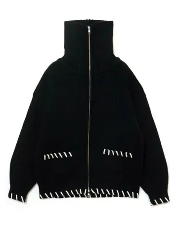 melt the lady 니트 stitch zip 니트 jacket