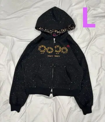 9090 girl OG Logo Glitter Zip Hoodie