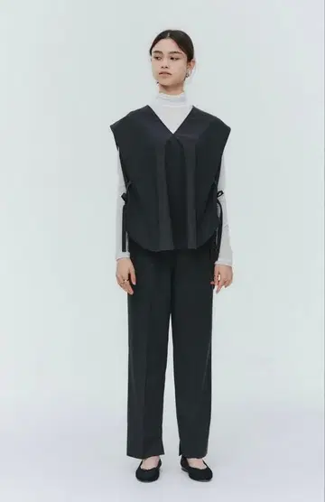 핸섬 팬츠 핸섬 V넥 리본 베스트