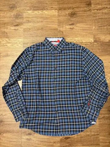 00s IZOD 네이비 체크 셔츠