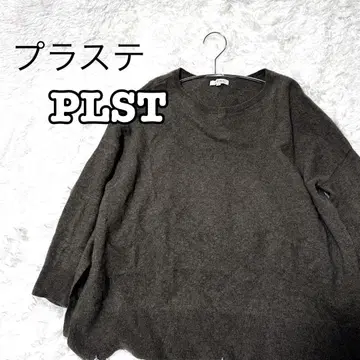 PLST 플라스테 울 100% 니트 그레이 M 사이즈