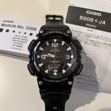 CASIO 터프 솔라 아날로그 디지털 쿼츠 손목시계