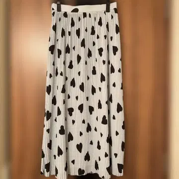H 뷰티 앤 유스 하트 무늬 플리츠 스커트 S