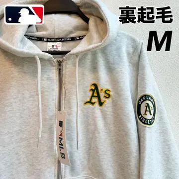 1점만 [ M ] MLB 애슬레틱스 속기모 긴팔 맨투맨 지퍼 후드티