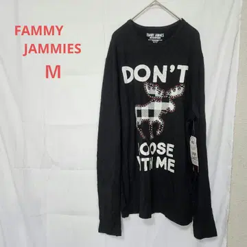FAMMY JAMMIES [M] 블랙 긴팔 티셔츠 해외 구제 의류