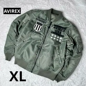 AVIREX 플라이트 자켓 MA-1 스터드 로고 충전솜 XL